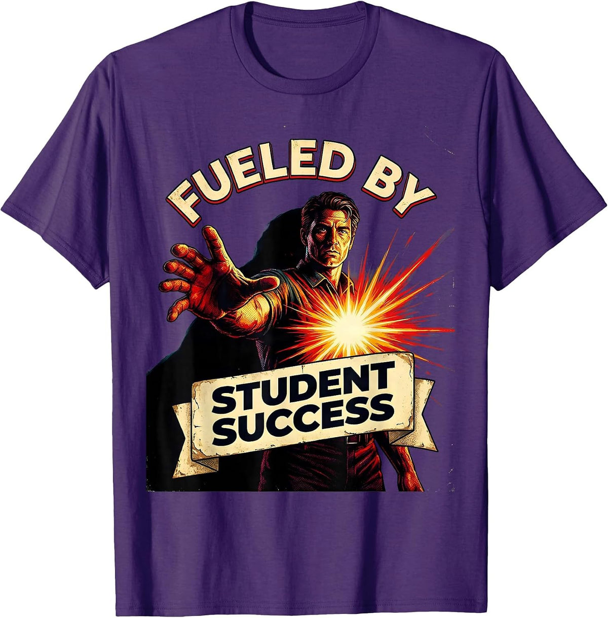 Fueled by Student Success Paraprofessional Design T-Shirt - Purple