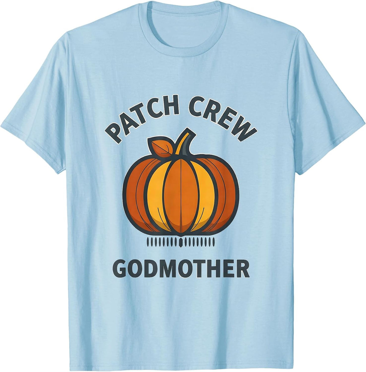 Patch Crew Godmother Flat Vector Family Halloween Matching T-Shirt - Baby Blue
