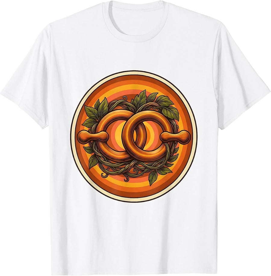 Double Venus Intertwined Vines Lesbian Pride Design T-Shirt - White