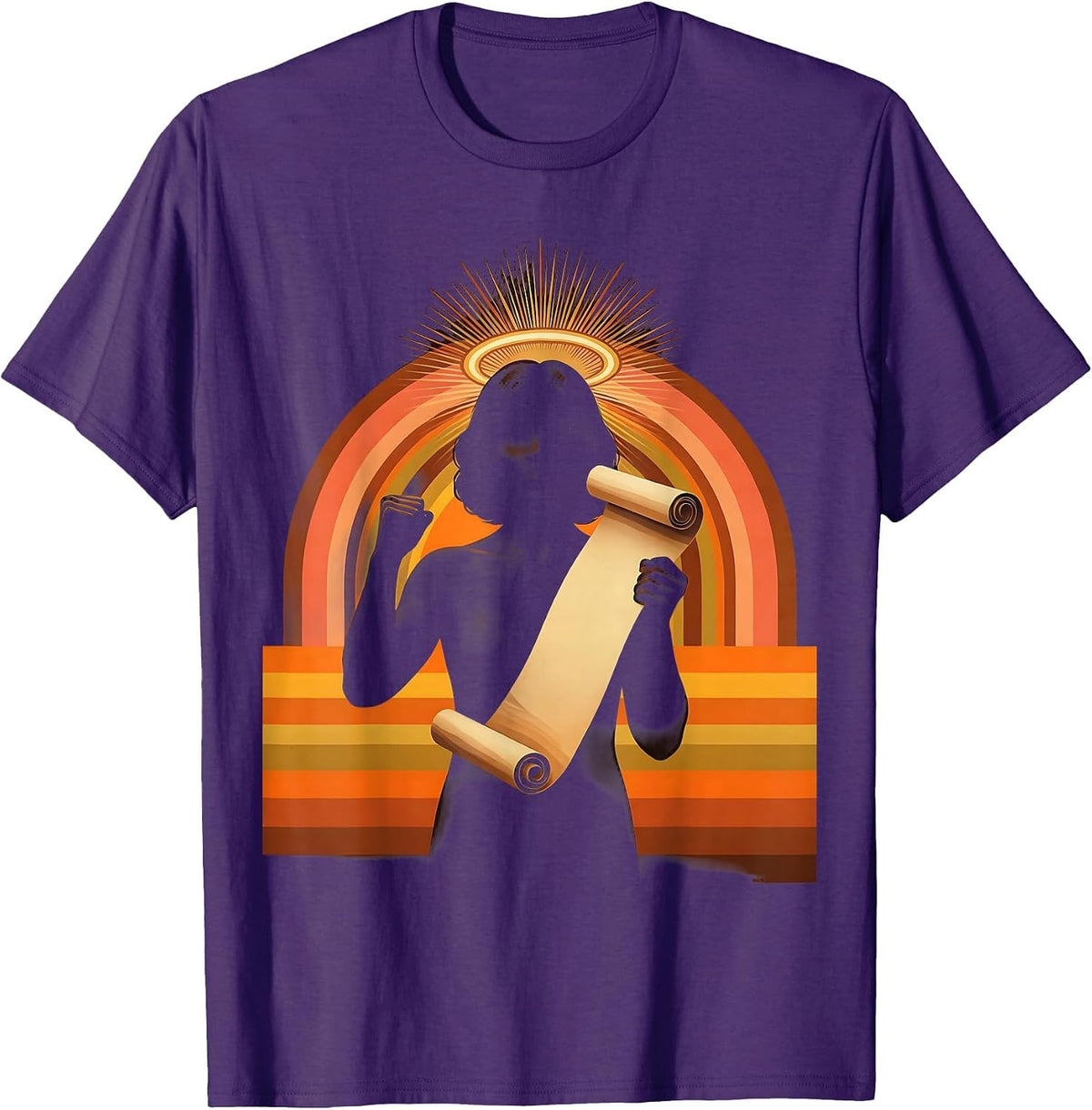 Substitute Teacher Rolled Seating Chart Graphic T-Shirt - Purple