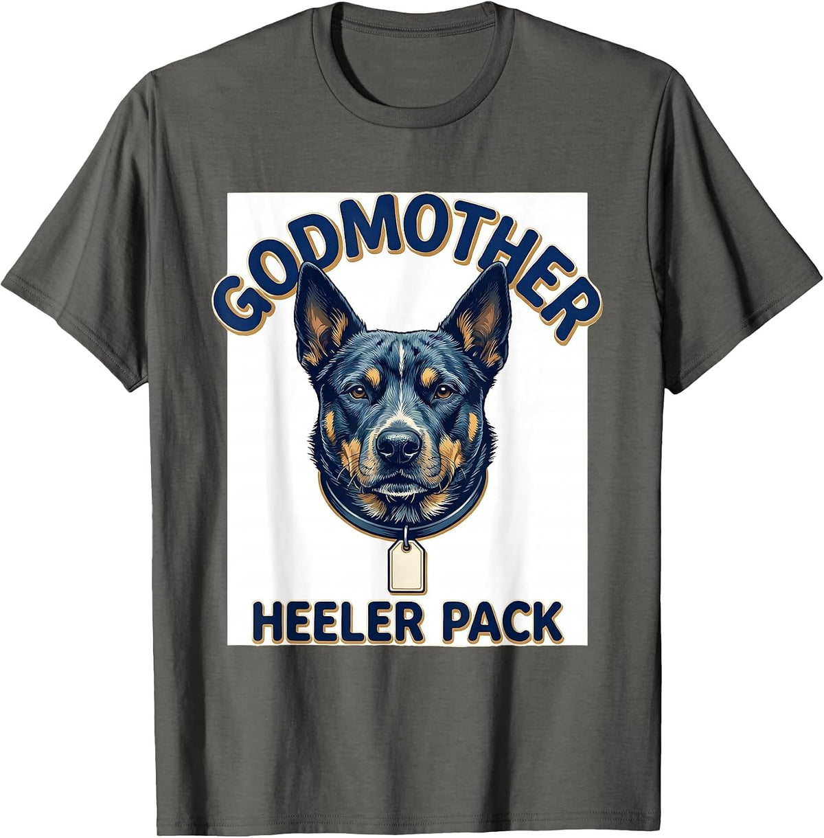 Godmother Heeler Pack Sign Painter Showcard Family Halloween T-Shirt - Asphalt Grey