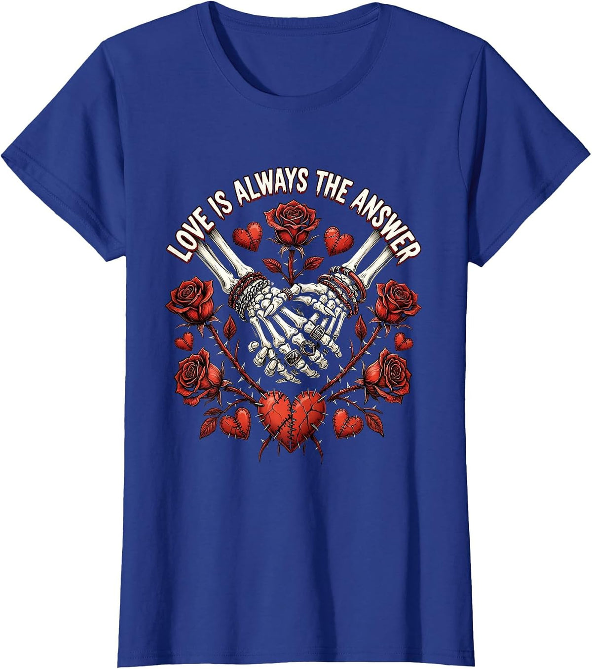 Women's Love Is Always The Answer Pride Design T-Shirt - Royal Blue