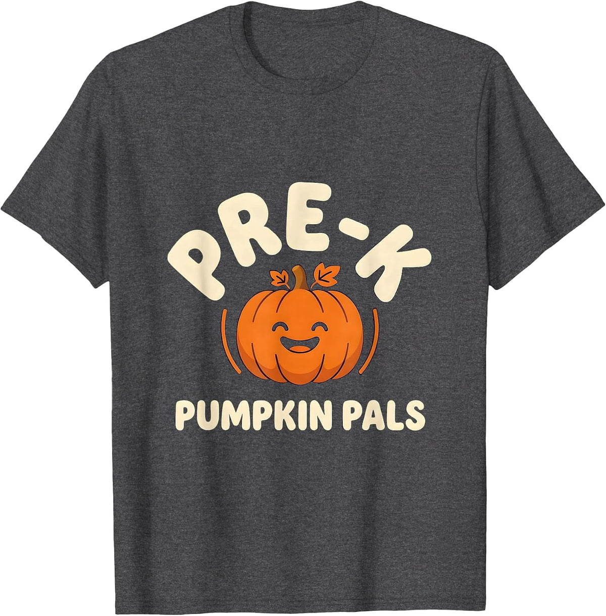 Men's Pre-K Pumpkin Pals Playful Preschool Halloween Teacher Kids T-Shirt - Dark Heather Grey