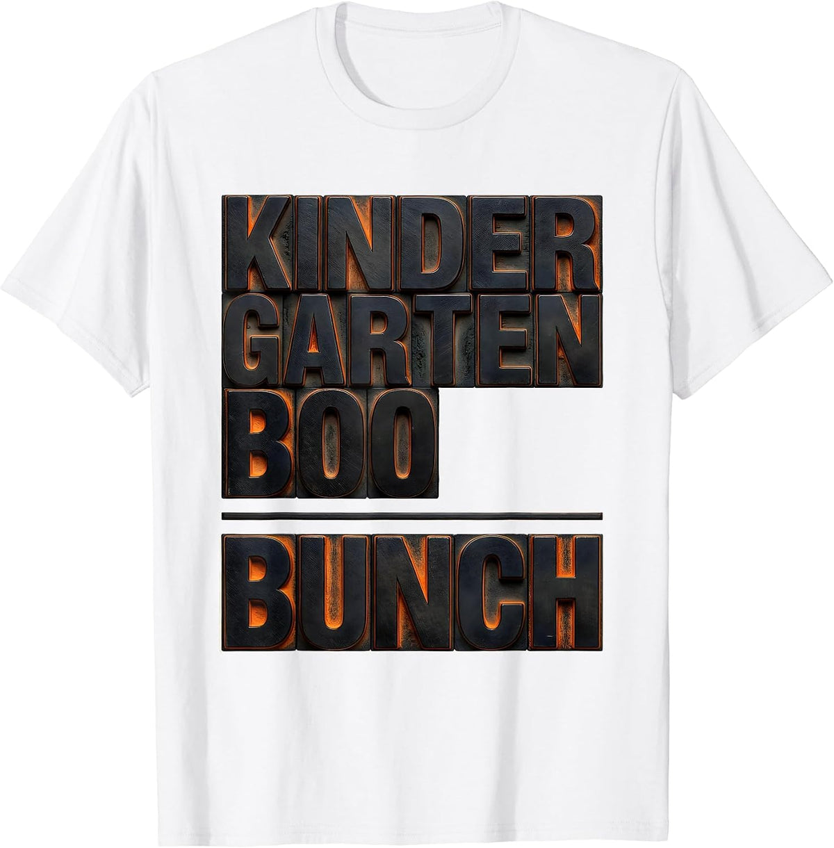 Men's Kindergarten Boo Bunch Playful Halloween Teacher Student T-Shirt - White