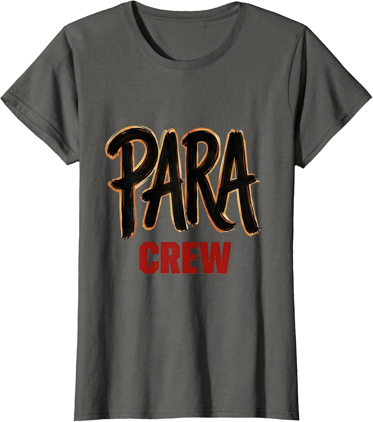 Women's Para Crew Heartfelt Paraprofessional Teacher Aide T-Shirt - Asphalt Grey