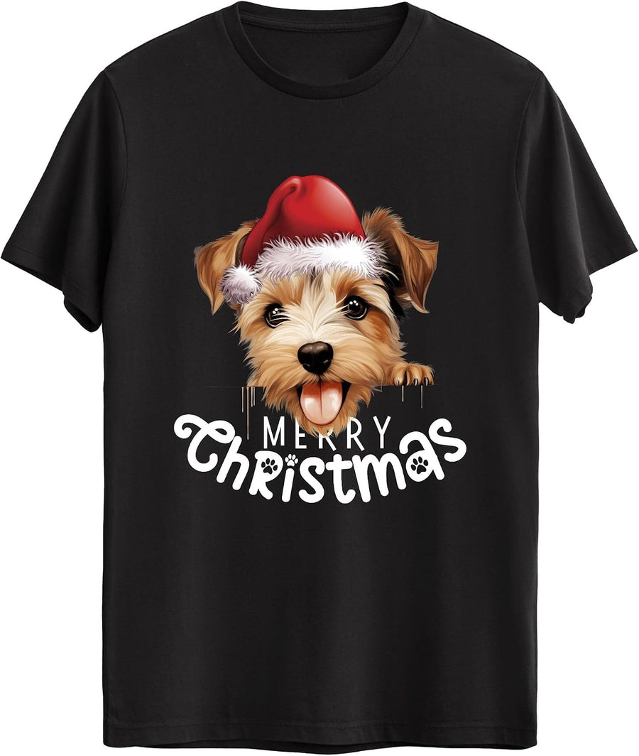 Soft Premium Cotton Christmas T-Shirt Sweatshirt 200+ Dog Breed Funny Holiday Kids Adult Gift for Dog Pupper Lovers - Biewer