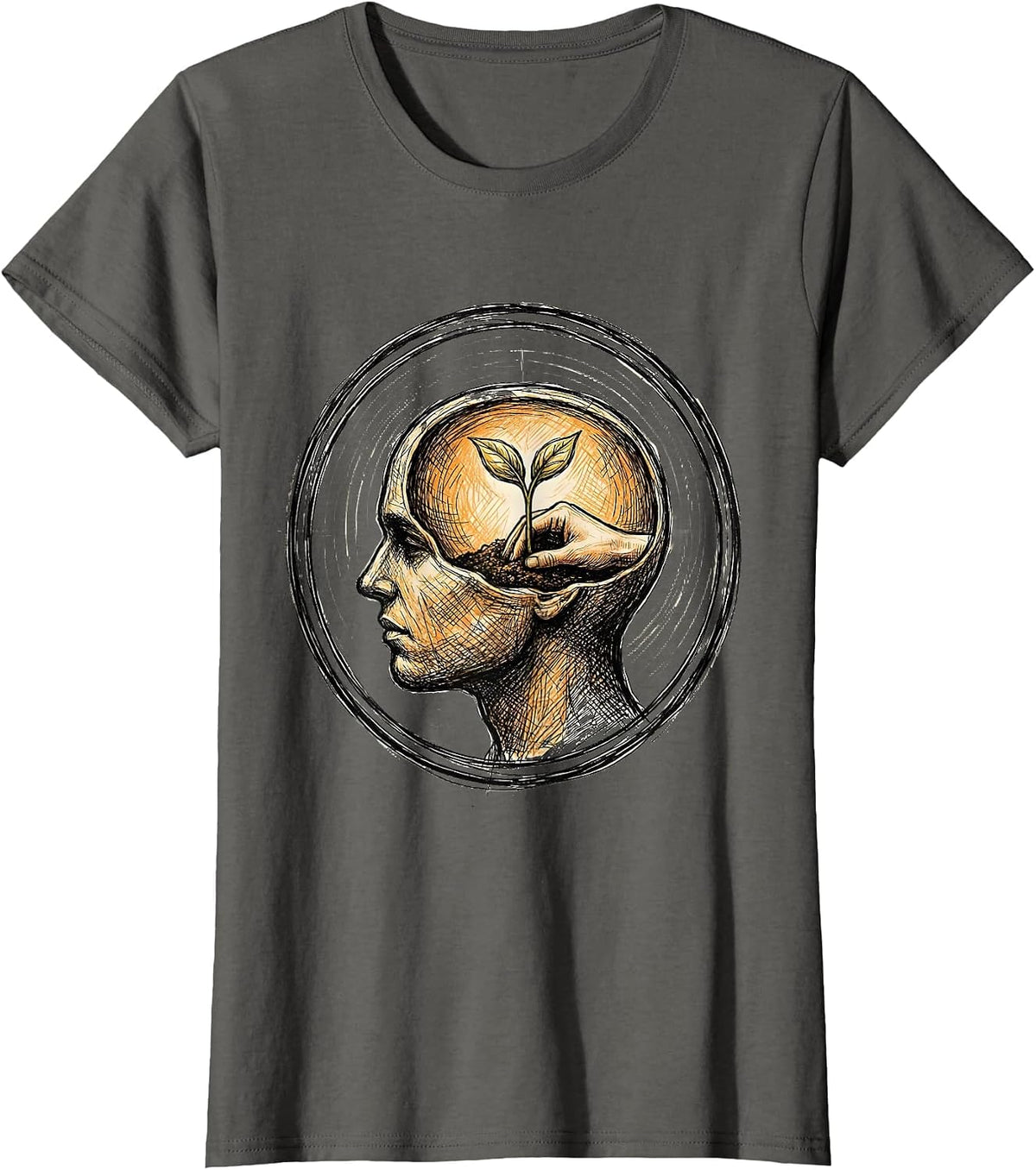 Women's Paraprofessional Hand Planting Knowledge Seed T-Shirt - Asphalt Grey