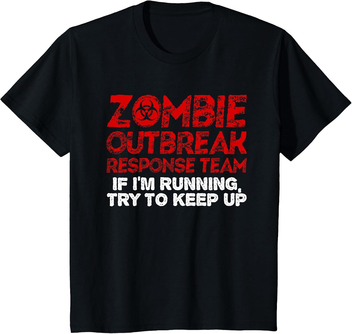 Funny Zombie Running Designs for Men Women Runner Athletes T-Shirt - Black