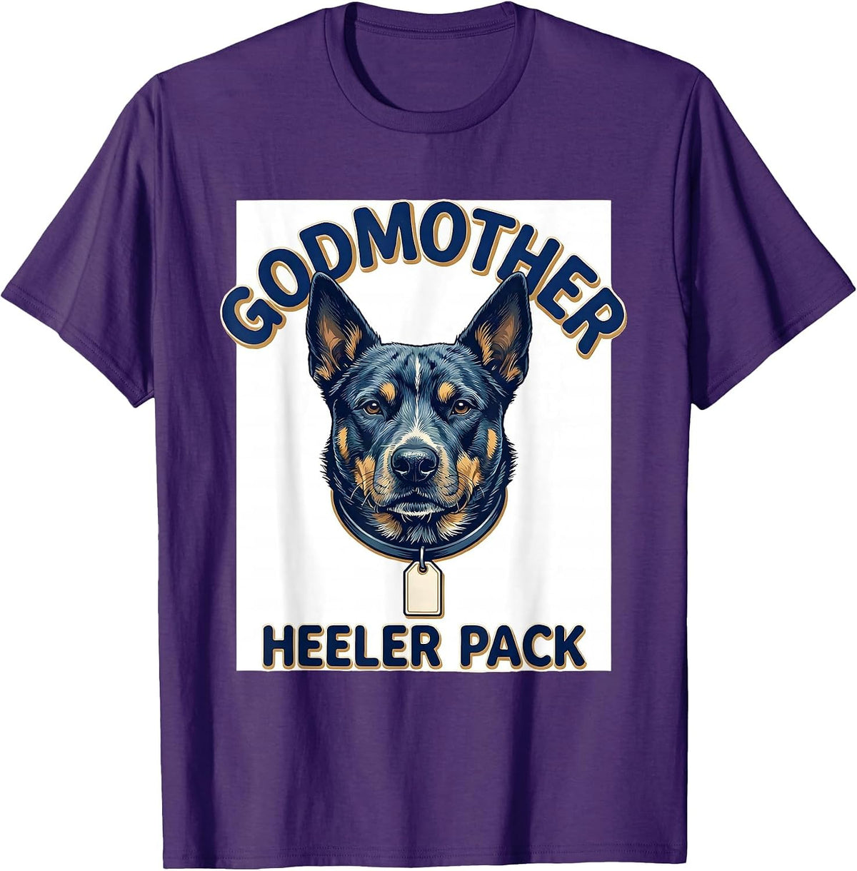 Godmother Heeler Pack Sign Painter Showcard Family Halloween T-Shirt - Purple