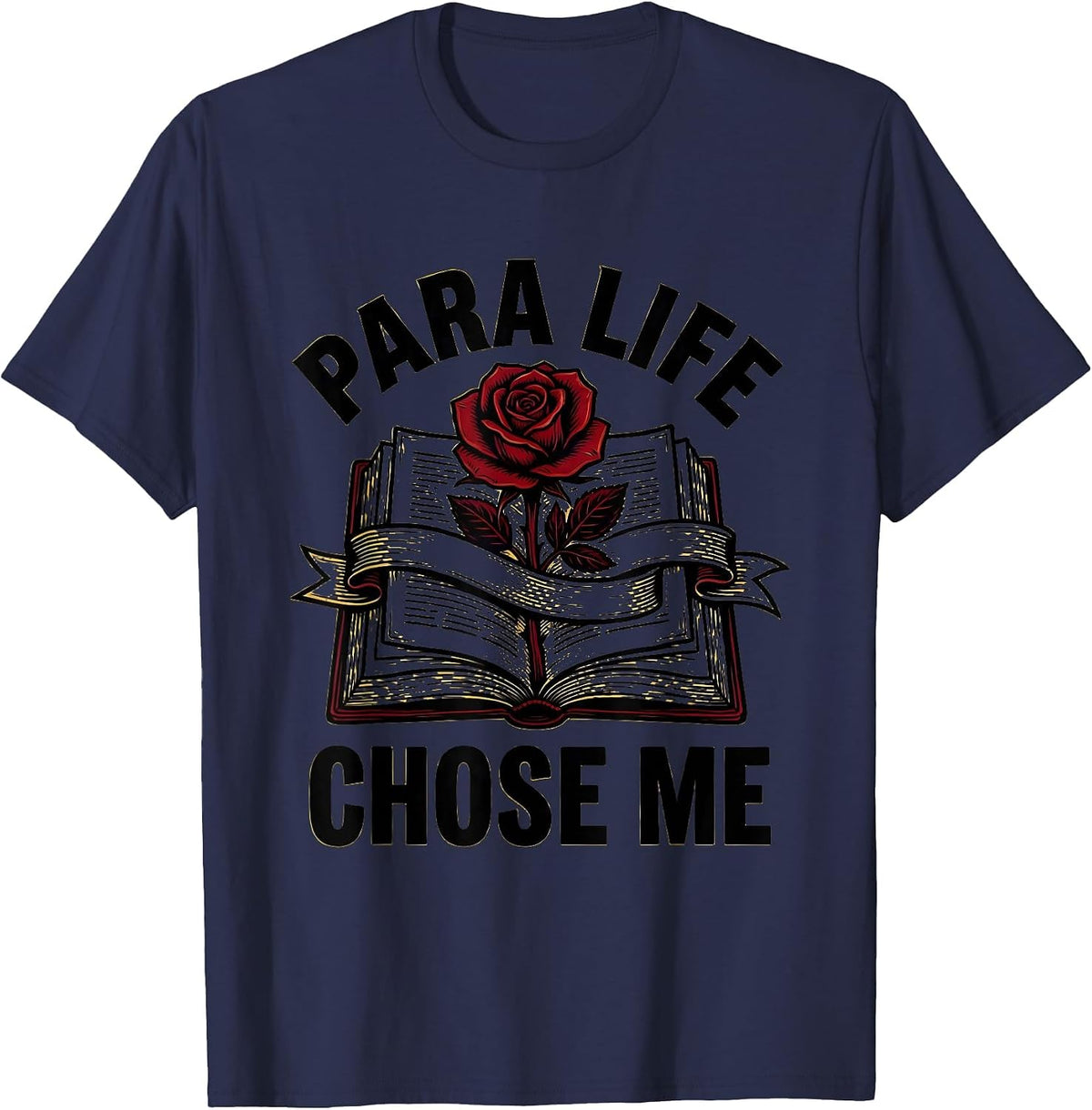 Men's Para Life Chose Me Paraprofessional Design T-Shirt - Navy Blue