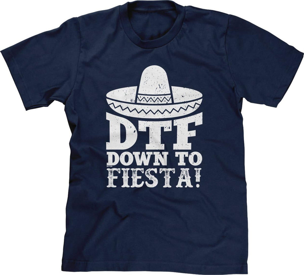 DTF Down to Fiesta Mens T-Shirt - Navy Blue