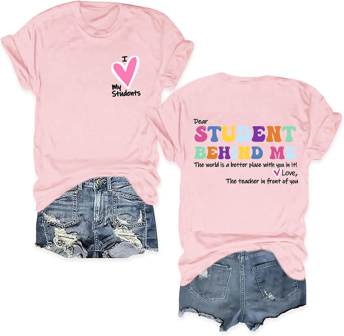 Womens Teacher Shirts Teaching T-Shirt Doing Teacher Stuff Tee Tops - Pink-1