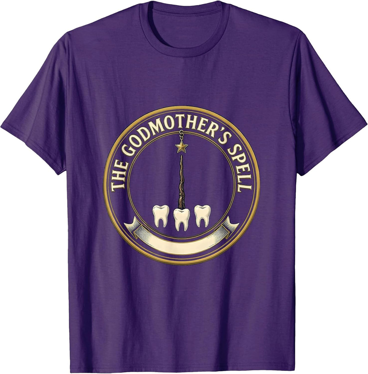 The Godmother's Spell Funny Fairy Tale Godparent Gift T-Shirt - Purple