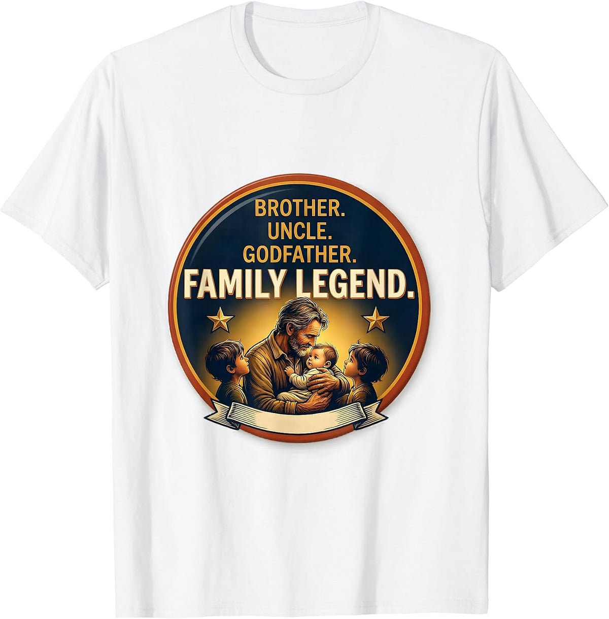 Men's Brother Uncle Godfather Family Legend Cool Uncle T-Shirt - White