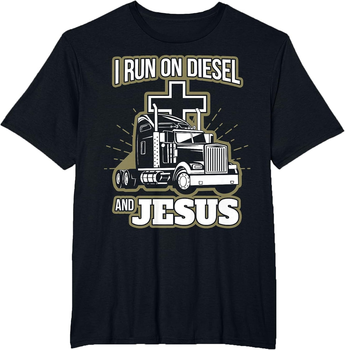 Jesus Truck Driver Christian Trucker T-Shirt - Black