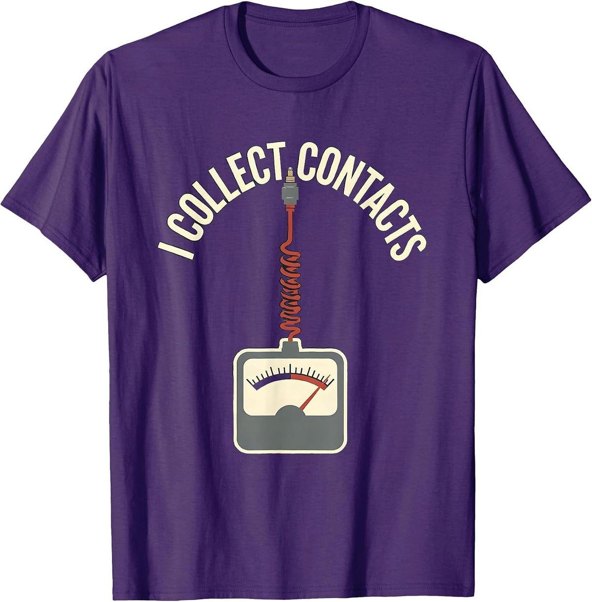 I Collect Contacts Funny Ham Radio Operator Hobbyist Humor T-Shirt - Purple