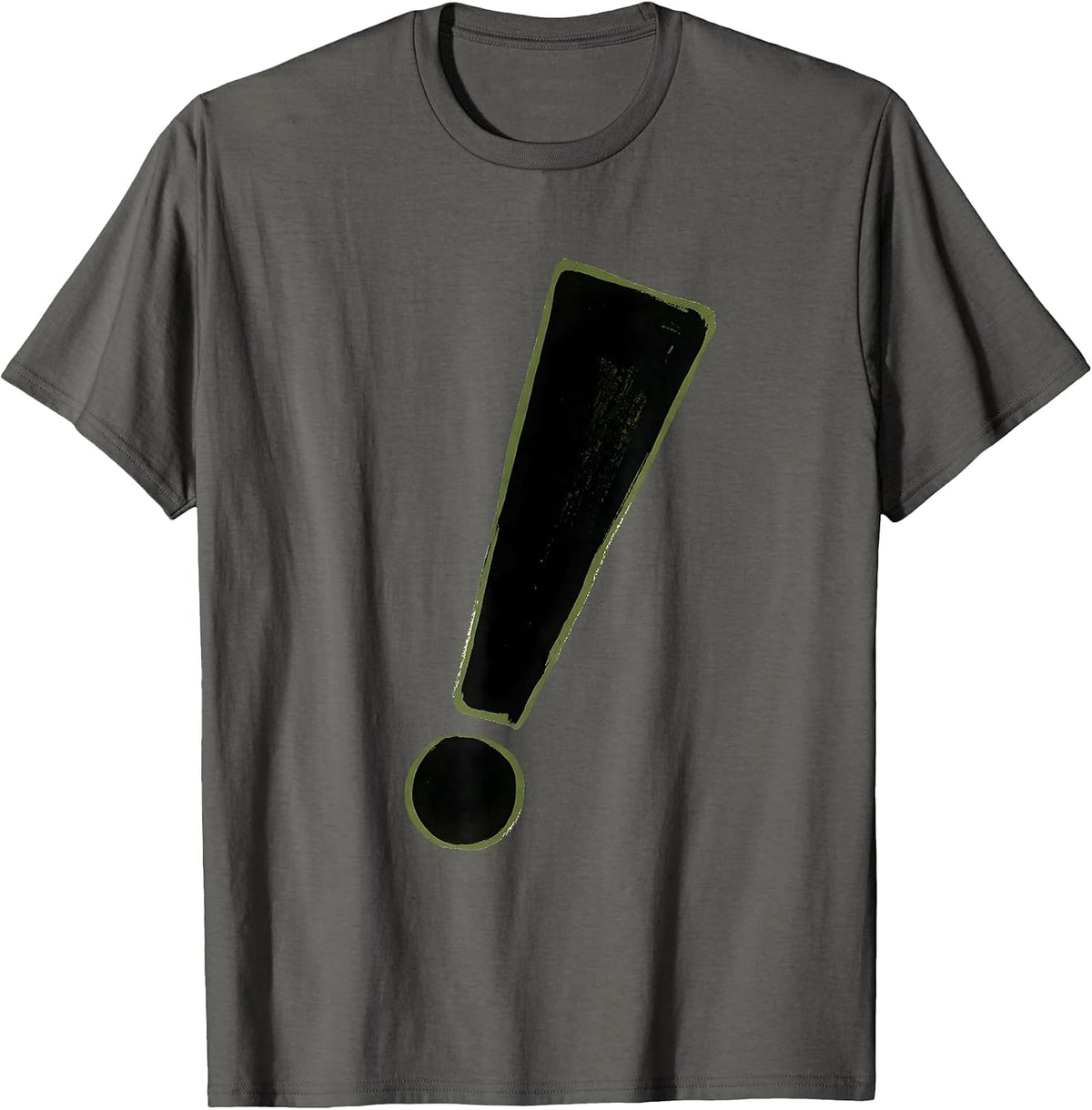 Sentinel Exclamation Mark Funny Grammar Teacher Humor T-Shirt - Asphalt Grey