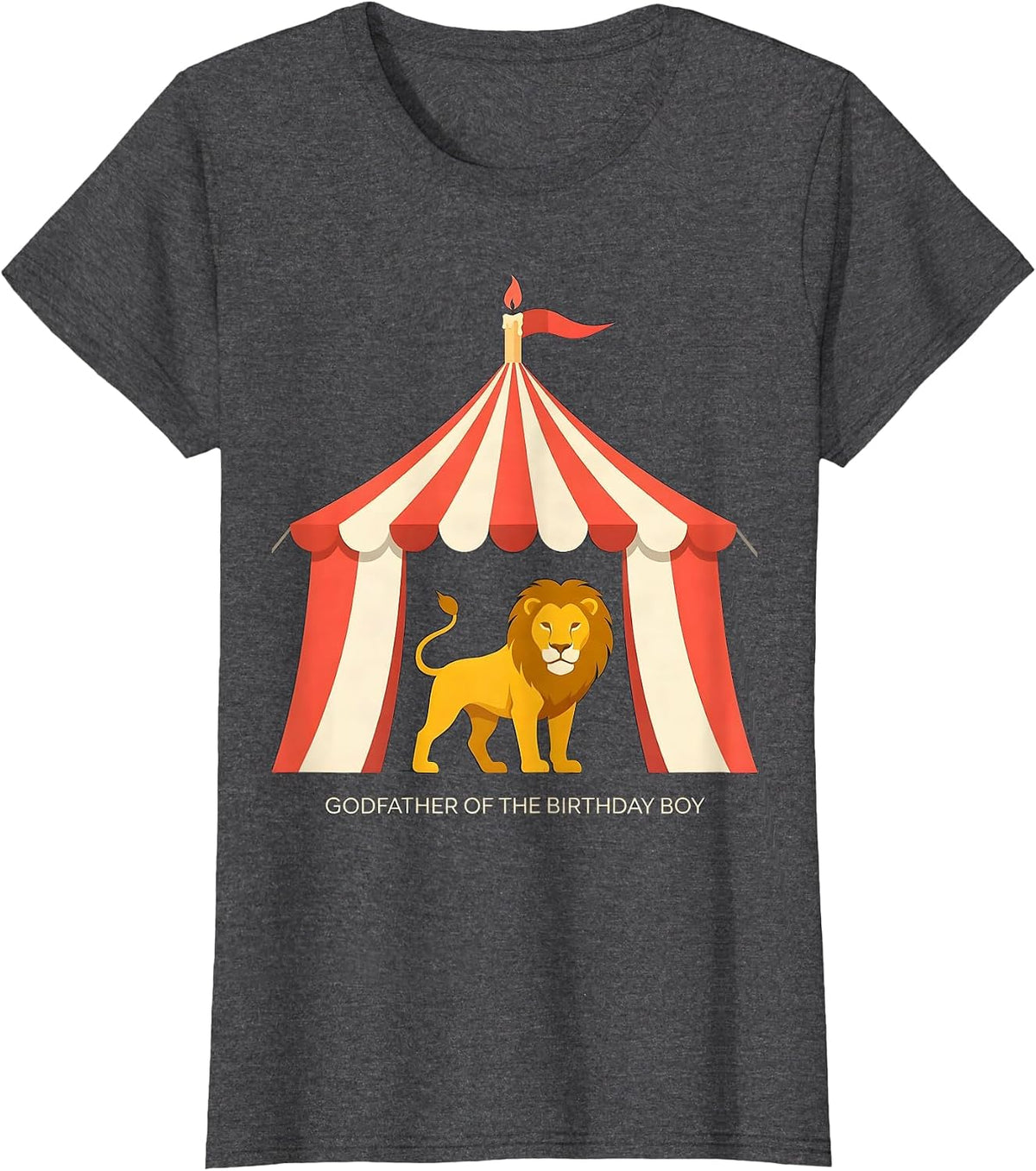 Women's Godfather Of The Birthday Boy Carnival Circus 1st Birthday T-Shirt - Dark Heather Grey