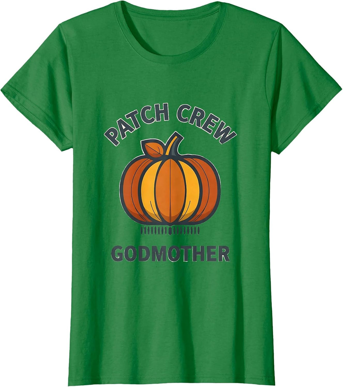 Patch Crew Godmother Flat Vector Family Halloween Matching T-Shirt - Kelly Green