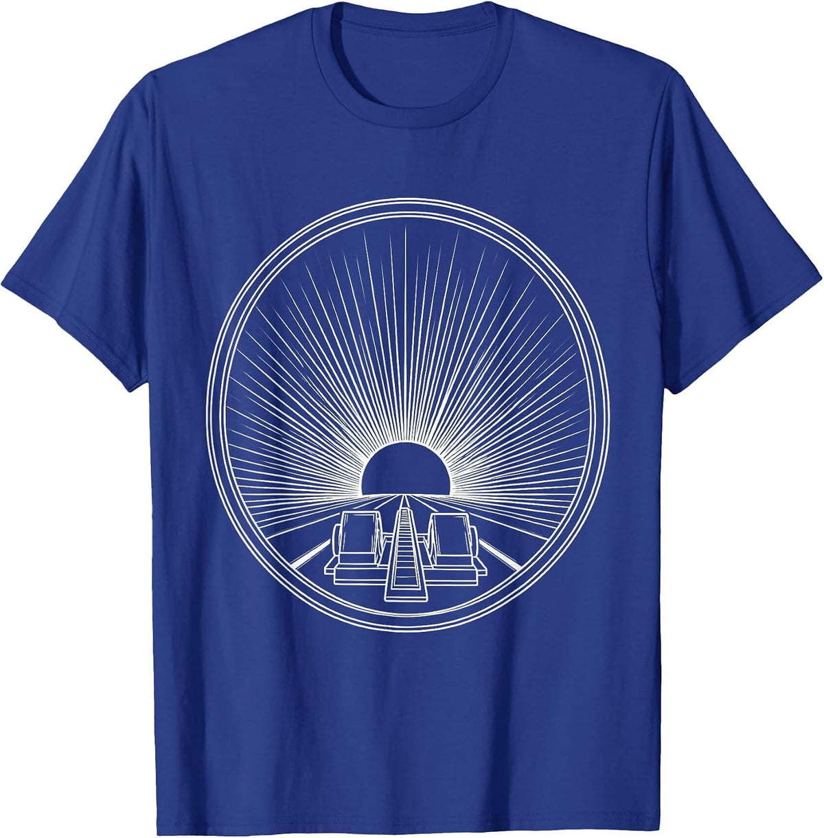 Sunrise Starting Block Athleisure Graphic T-Shirt - Royal Blue