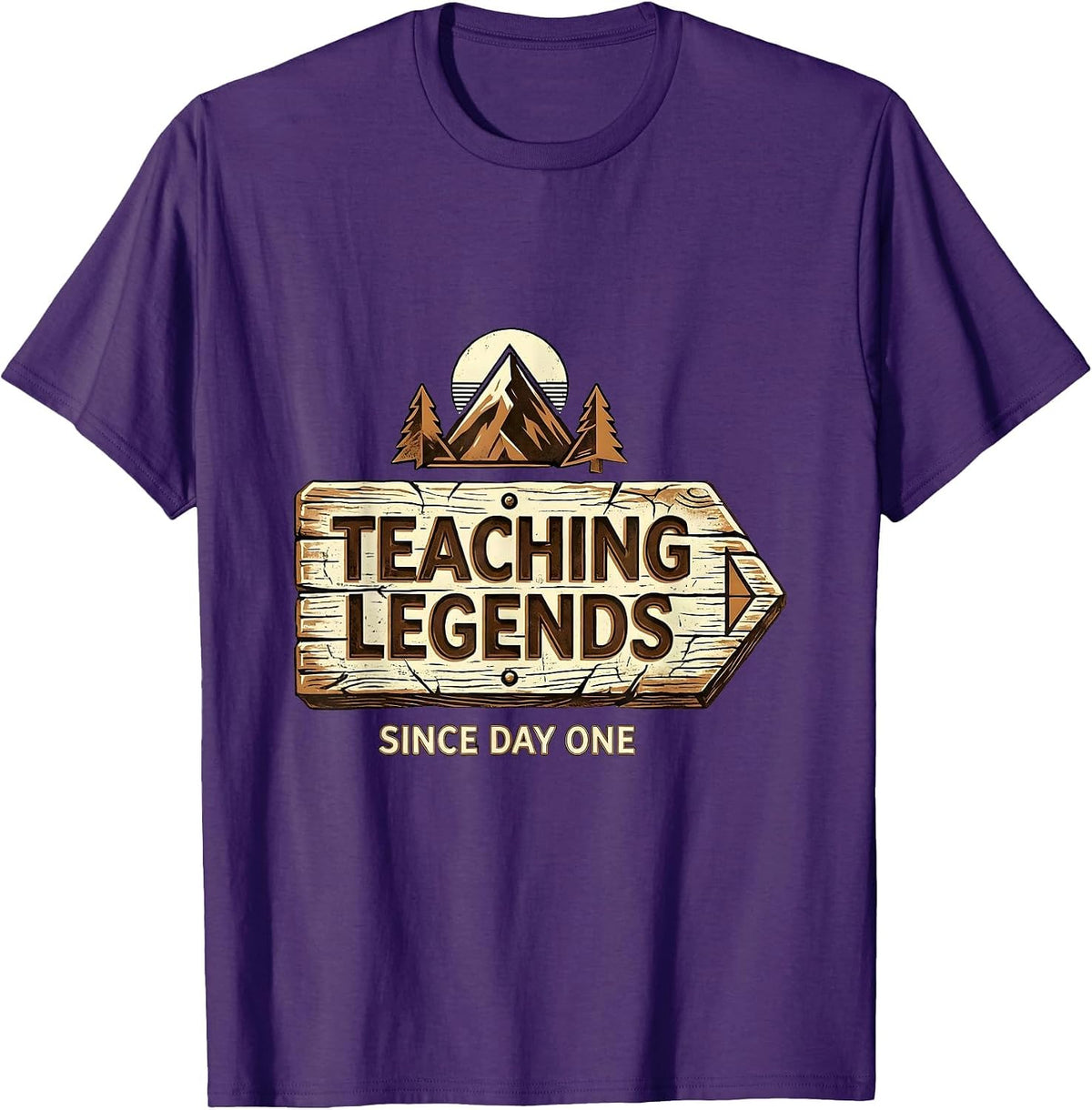 Teaching Legends Since Day One 4th Grade Teacher T-Shirt - Purple