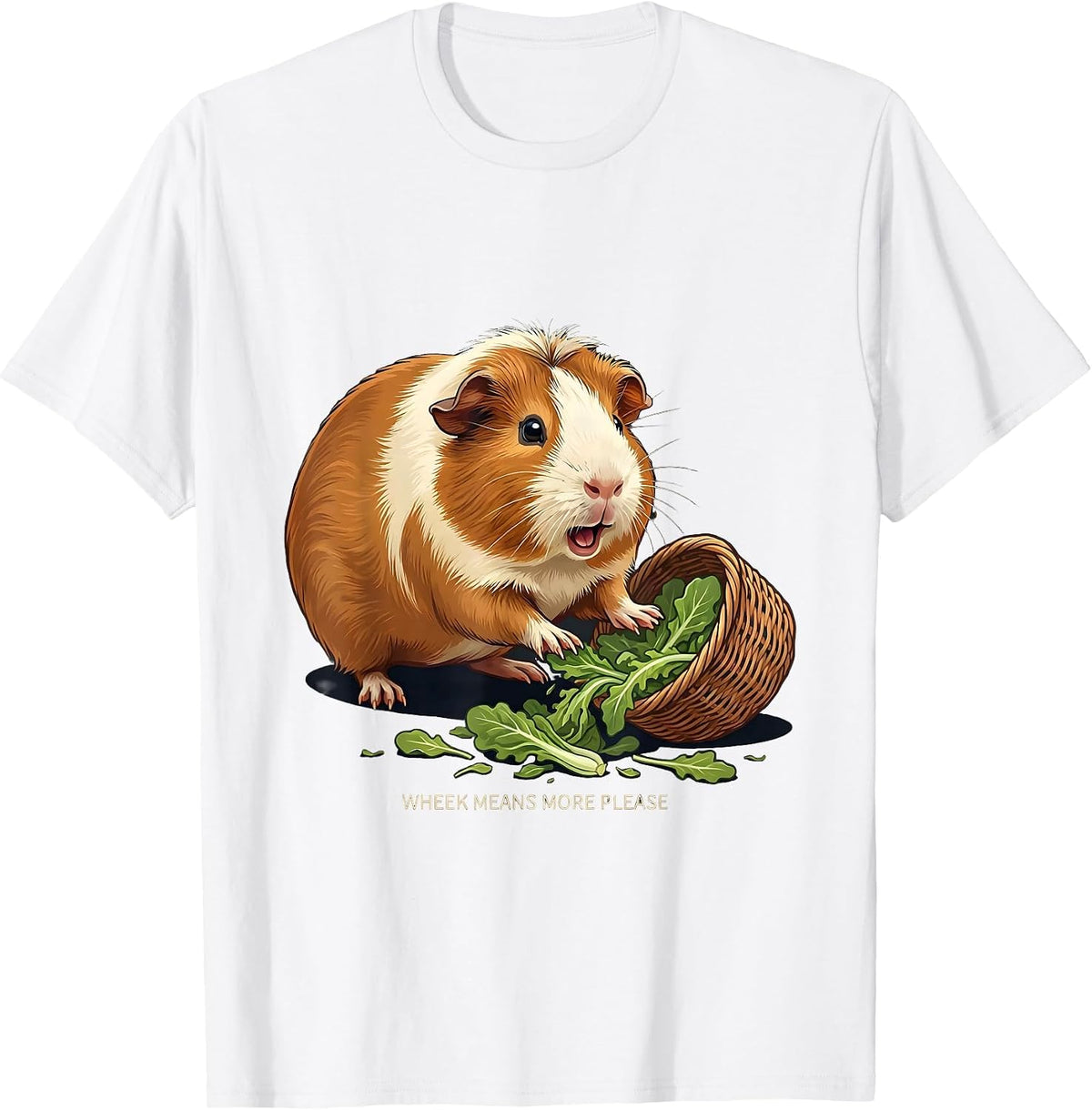 Men's Wheek Means More Please Funny Guinea Pig Pet Lover Humor T-Shirt - White