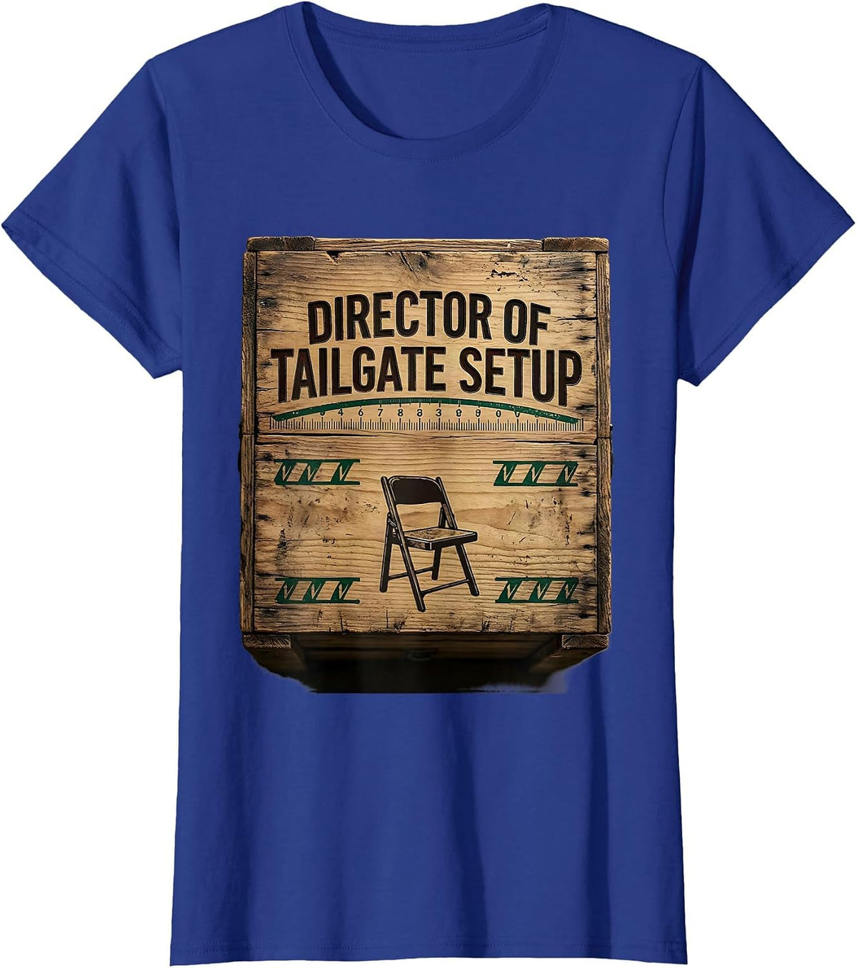 Women's Director Of Tailgate Setup Vintage Marching Band Mom Humor T-Shirt - Royal Blue