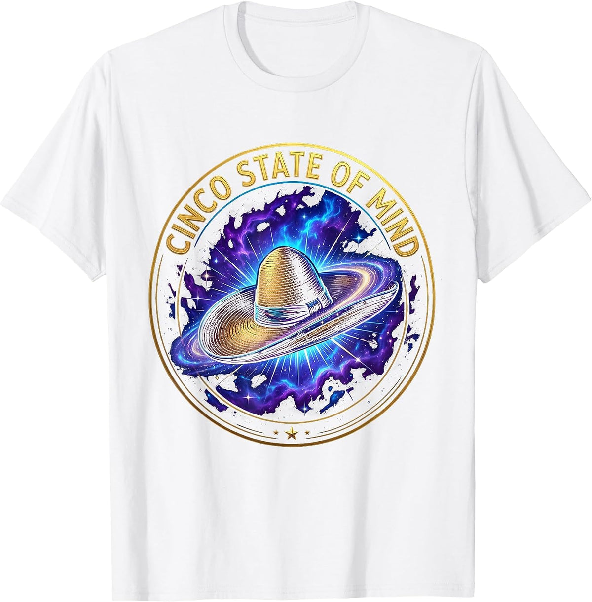 Cinco State of Mind Cinco de Mayo Design T-Shirt - White
