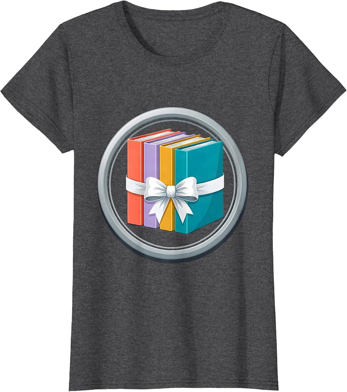 Women's Paraprofessional Colorful Lesson Binders Graphic T-Shirt - Dark Heather Grey