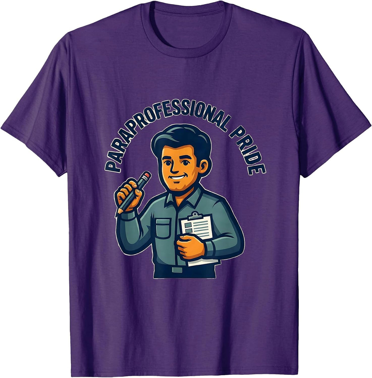 Men's Paraprofessional Pride Funny School Counselor Camp Counselor T-Shirt - Purple