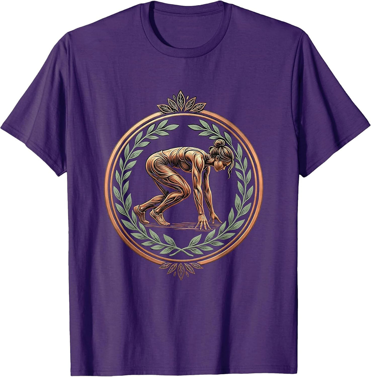 Men's Athlete at the Starting Block Graphic Tee T-Shirt - Purple