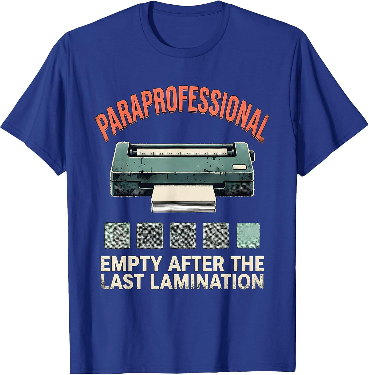 PARAPROFESSIONAL Empty After The Last Lamination T-Shirt - Royal Blue