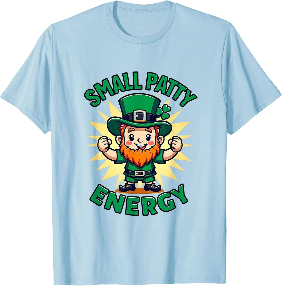 Small Patty Fierce Energy St Patricks Day Kids T-Shirt - Baby Blue
