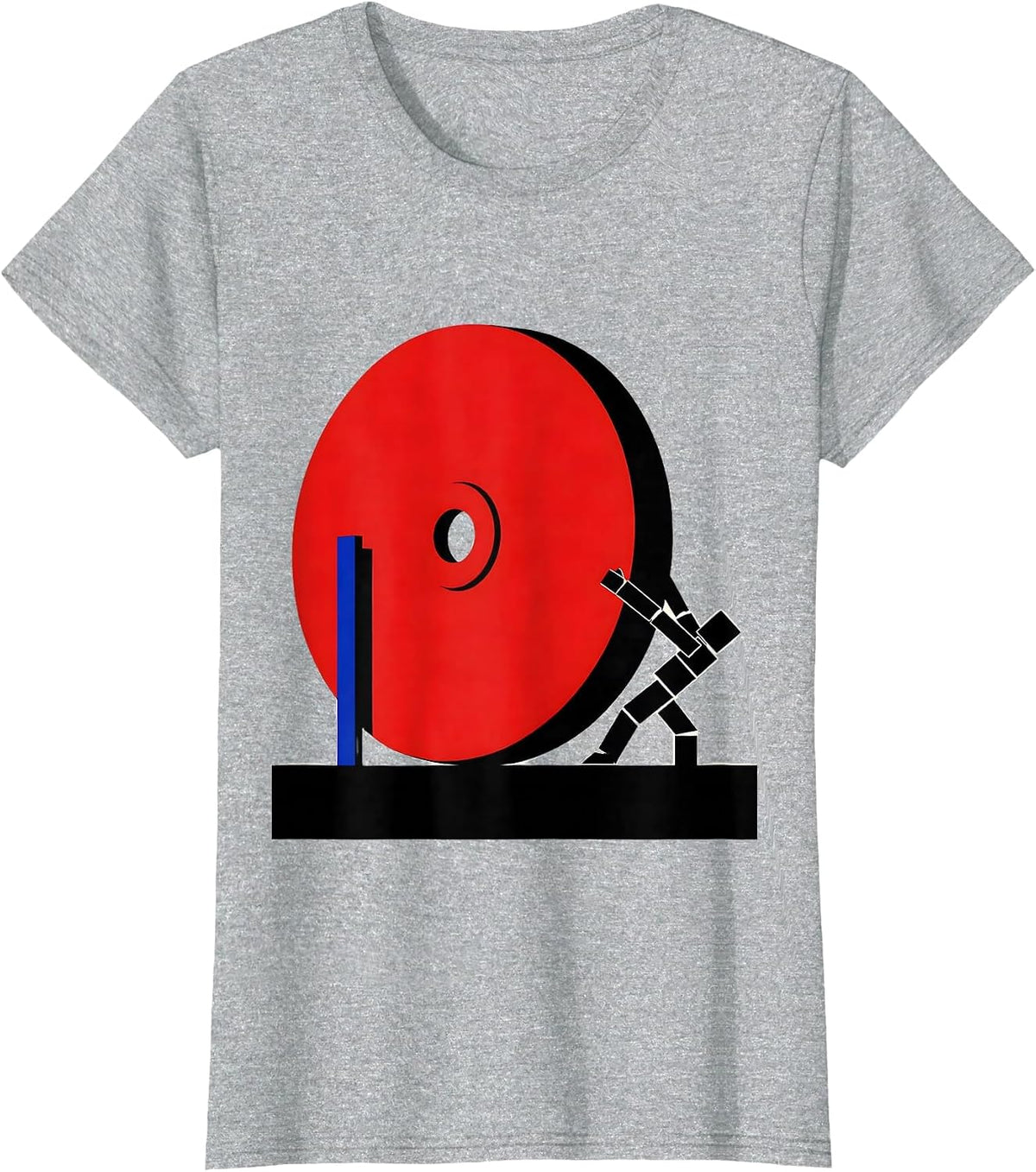 Tiny Lifter Big Plate Funny Gym Workout Meme T-Shirt - Heather Grey
