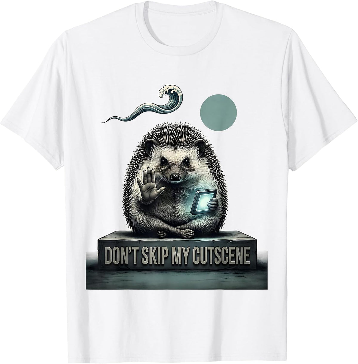 Men's Don't Skip My Cutscene Minimalist Gaming Frog Novelty Humor T-Shirt - White