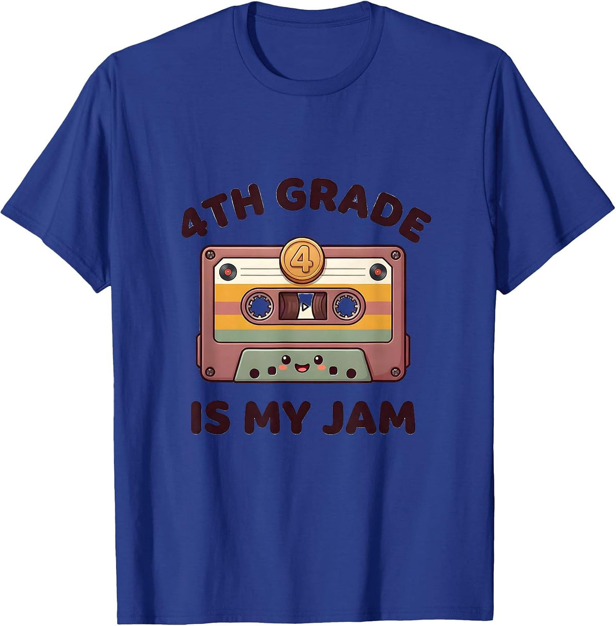 Men's 4th Grade Is My Jam Cute Kawaii Back To School Teacher T-Shirt - Royal Blue