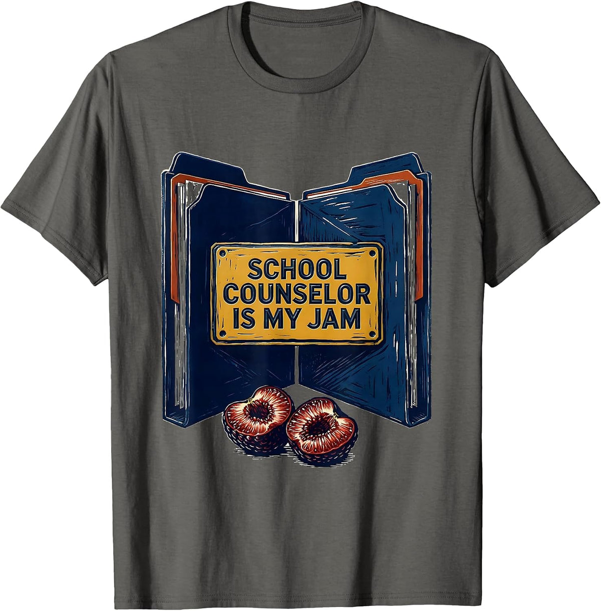 Men's School Counselor Is My Jam Funny School Psychologist Staff T-Shirt - Asphalt Grey