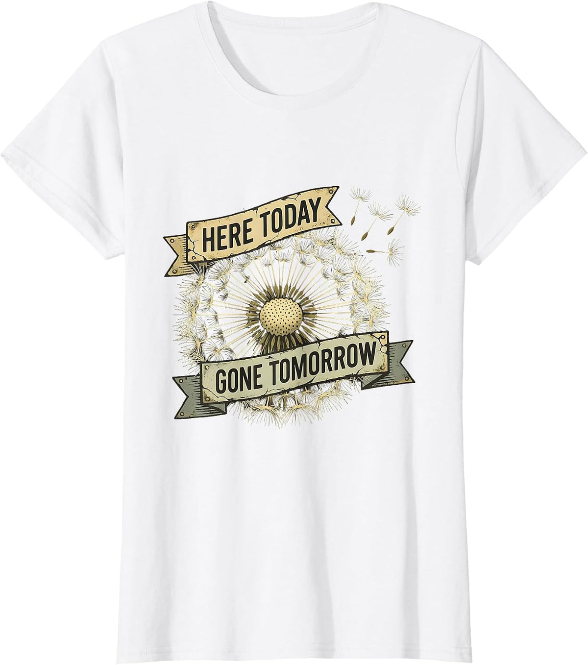 Here Today Gone Tomorrow Substitute Teacher Design T-Shirt - White