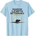 Shadow Length Determines Spring Groundhog Day T-Shirt - Baby Blue