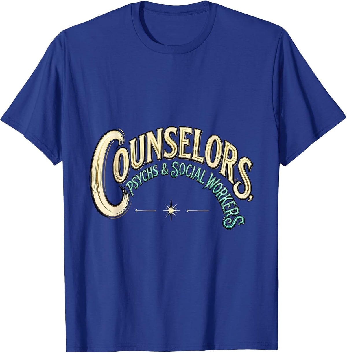 Men's Counselors Psychs Social Workers Funny School Counselor T-Shirt - Royal Blue