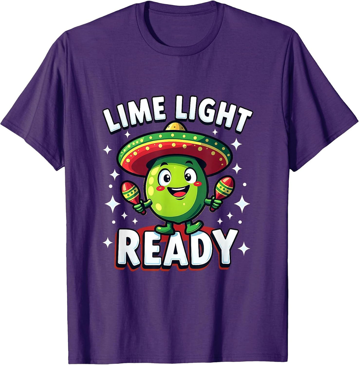 Lime Light Ready Cinco de Mayo Fiesta Design T-Shirt - Purple