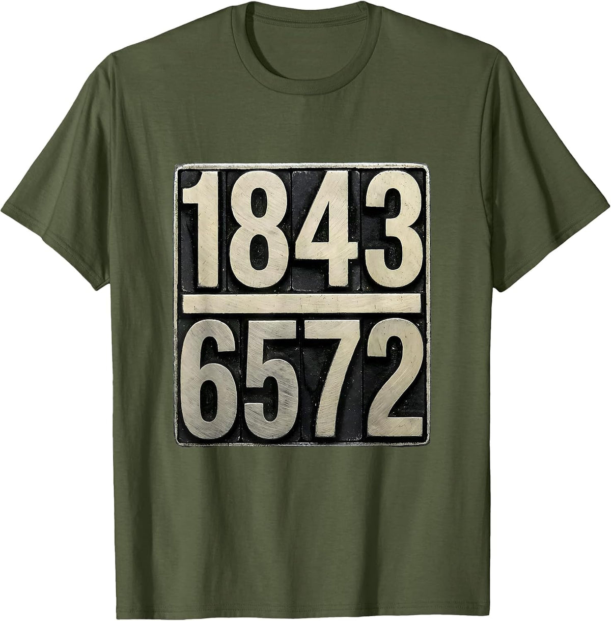 18436572 Firing Order Small Block Engine V8 Gearhead Humor T-Shirt - Olive Green