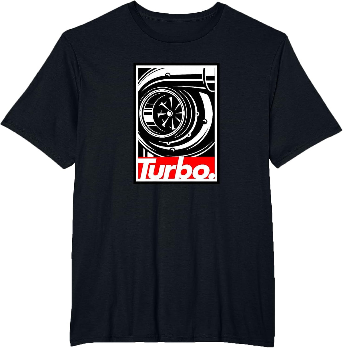 Turbo Tshirt Design, for Boost Lovers, car Racing & Drifting T-Shirt - Black