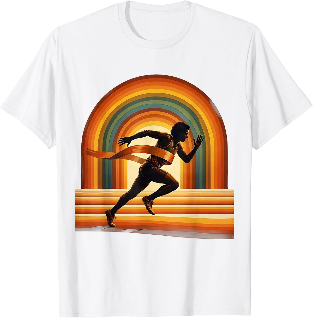 Men's Sprinter Finish Line Burst Running Graphic T-Shirt - White