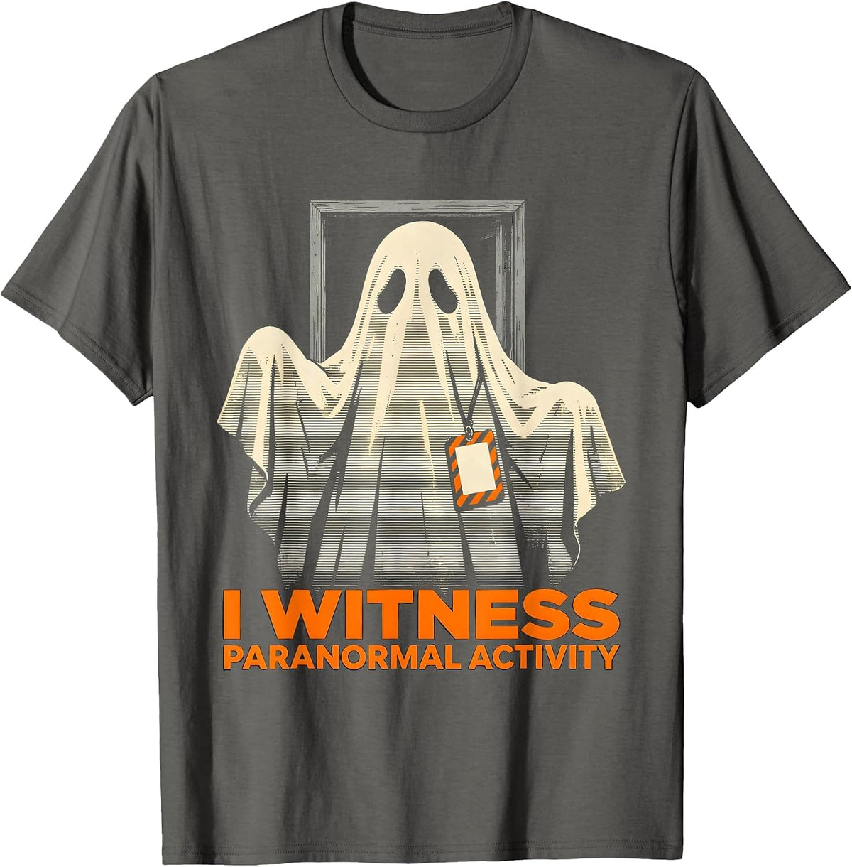 I Witness Para Normal Activity Funny Paraprofessional Ghost T-Shirt - Asphalt Grey
