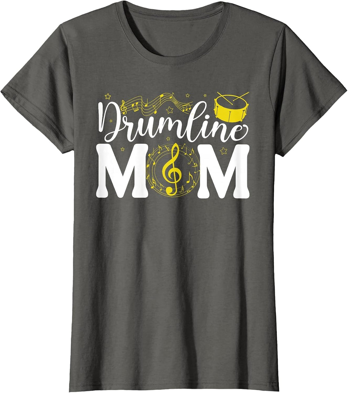 Drumline Mom Drumline Mother Drumline Mama T-Shirt - Asphalt Grey