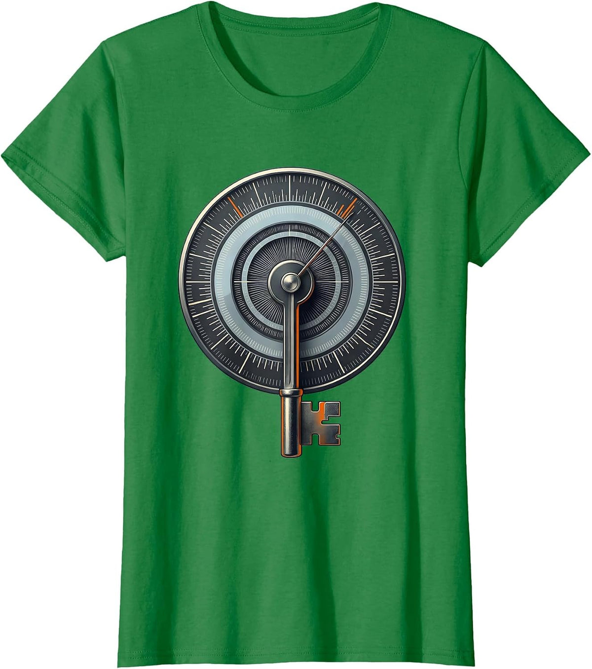 Women's Radio Dial Morse Paddle Ham Radio Operator Humor T-Shirt - Kelly Green