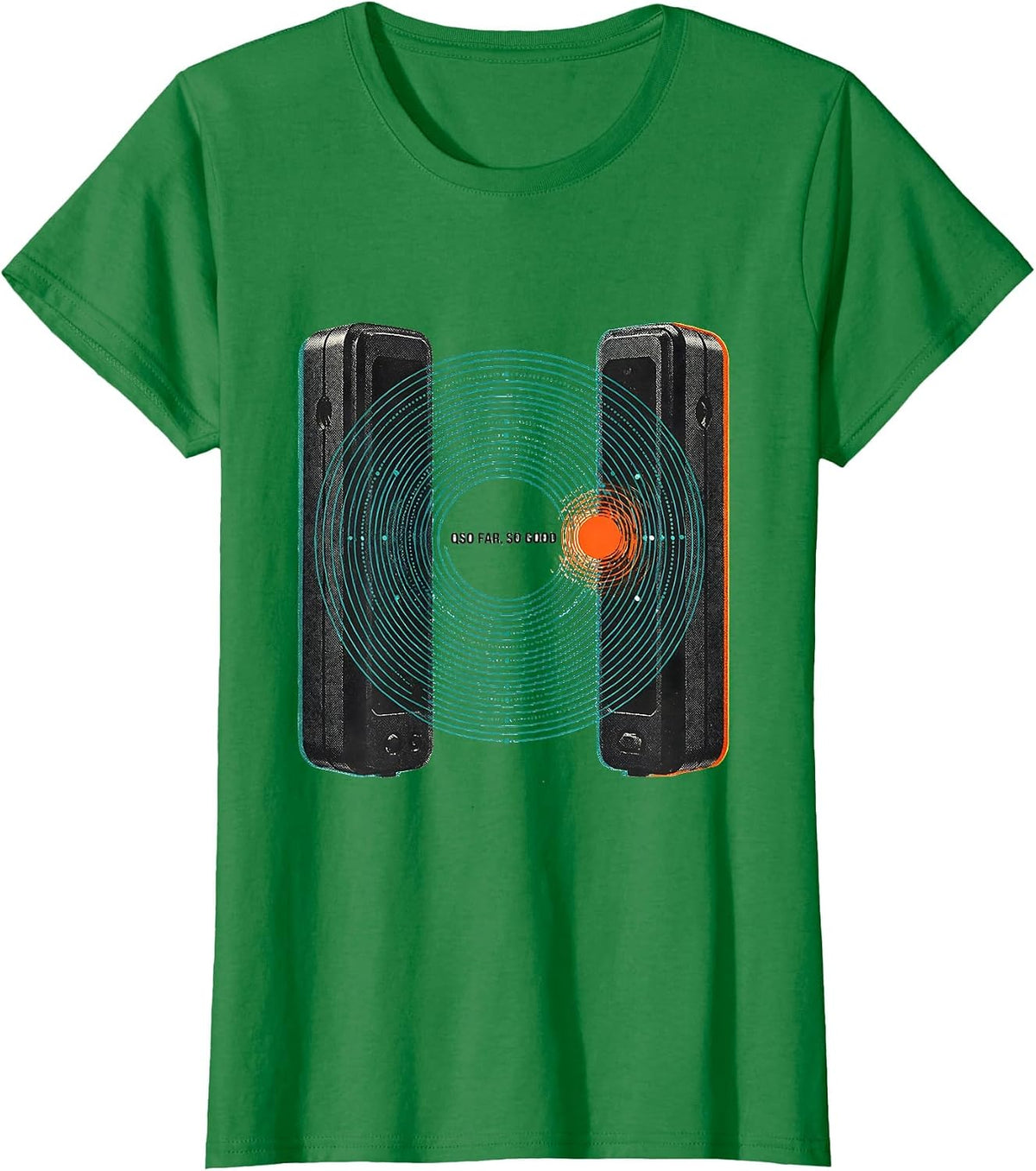 Women's QSO Far So Good Funny Ham Radio Operator Humor T-Shirt - Kelly Green