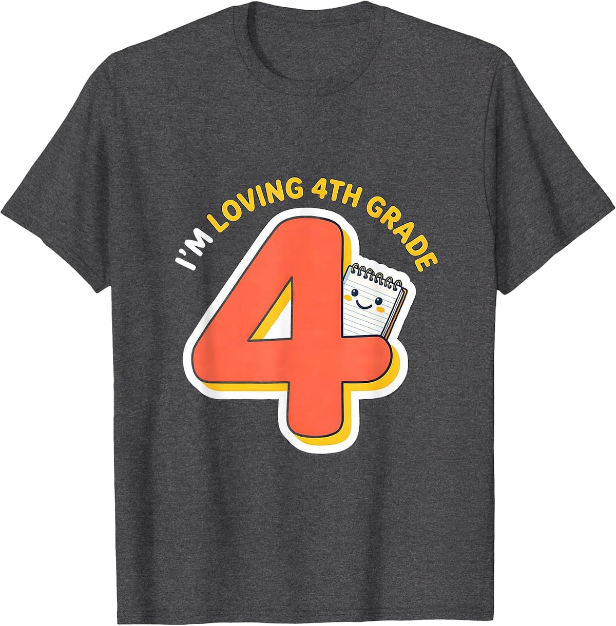 Men's I’m Loving 4th Grade Funny Back to School Kids Teacher First T-Shirt - Dark Heather Grey