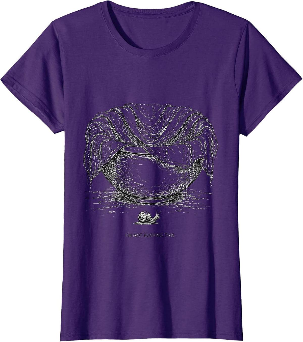 Women's I'm Not Rushing This Funny Baker Sourdough Bread Lover Gift T-Shirt - Purple